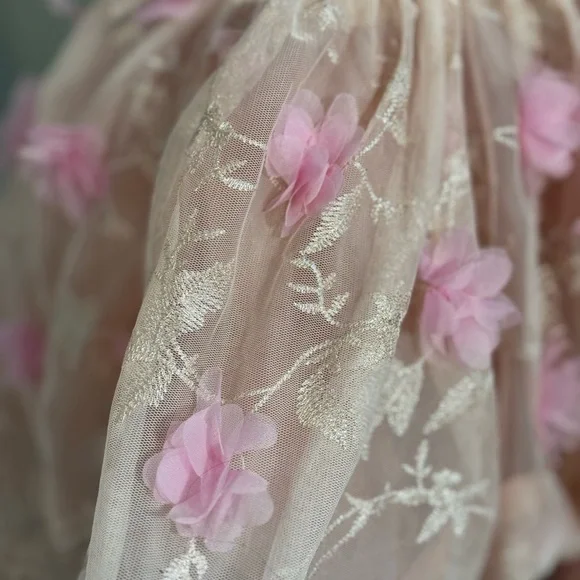 Weissman Pink and Cream Formal Kids Dress - Picture 8 of 12